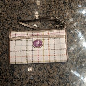 Coach multi-color wristlet
